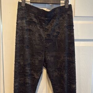 Black Distressed Leggings